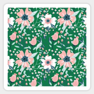 Colorful hand draw flowers Sticker